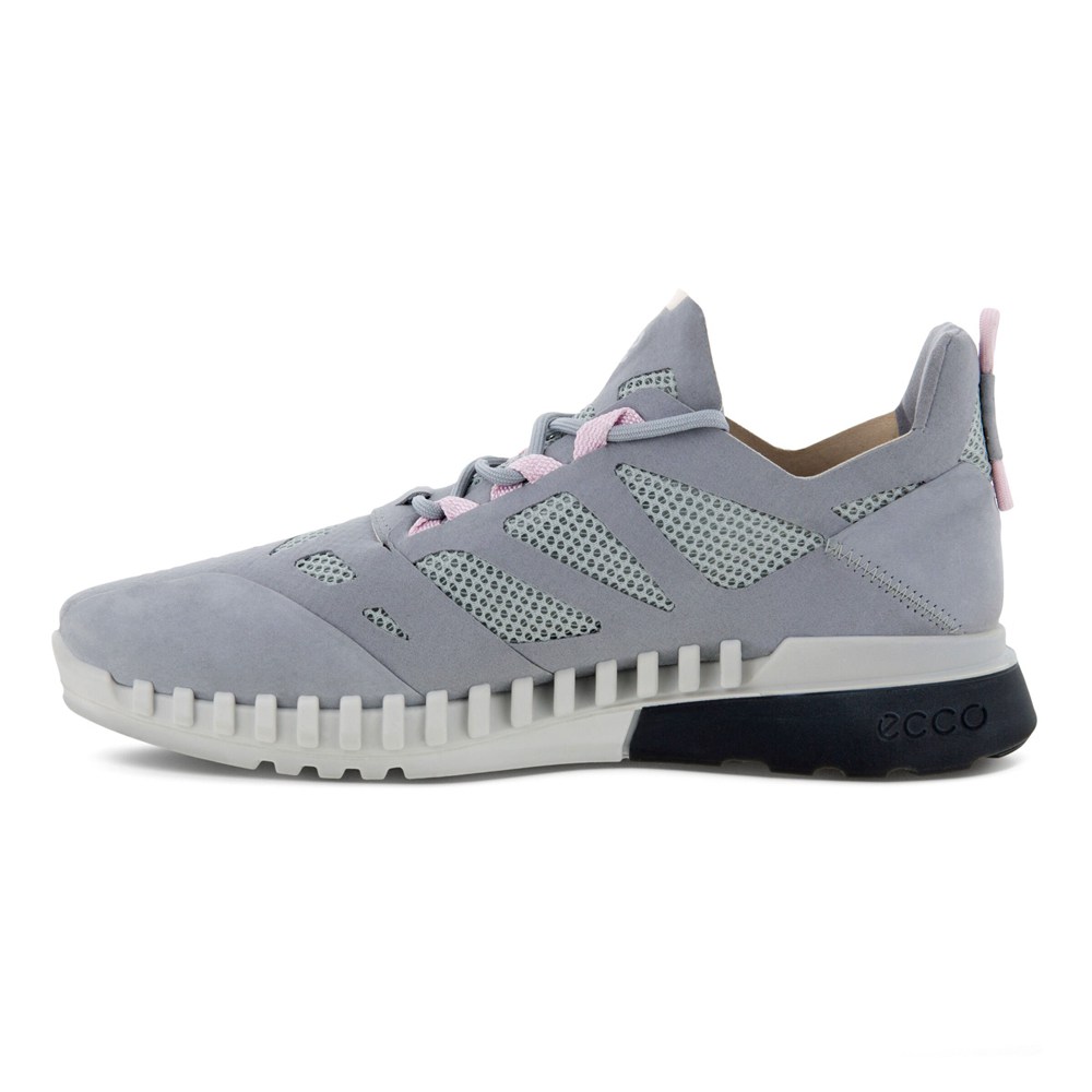 ECCO Womens Sneakers Grey - Zipflex Low Tex - XRU-806572